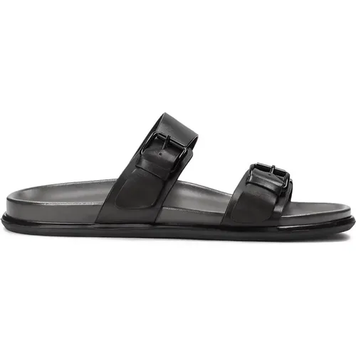 Schwarze Leder Urban Slides , Herren, Größe: 43 EU - Kazar - Modalova