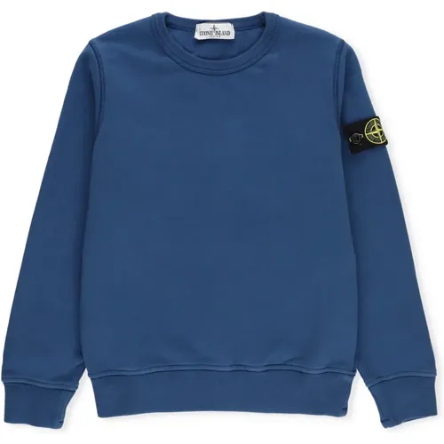 Blaue Baumwoll-Sweatshirt für Jungen - Stone Island - Modalova