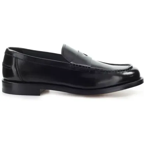 Klassische schwarze Penny Loafers , Herren, Größe: 41 EU - Doucal's - Modalova