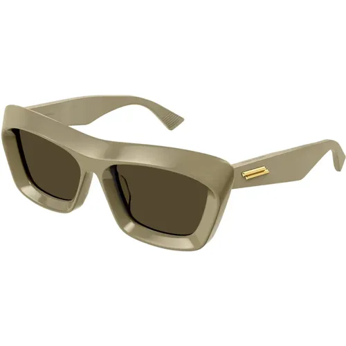 Rectangular Sunglasses Bv1283S 003 , female, Sizes: 53 MM - Bottega Veneta - Modalova