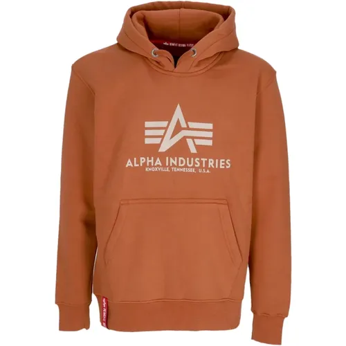 Hoodies, male, , Size: L Basic Hoodie in Hazel - alpha industries - Modalova