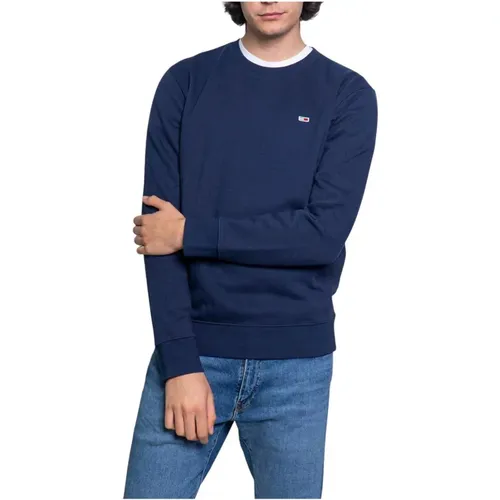 Blaues Sweatshirt , Herren, Größe: 3XL - Tommy Jeans - Modalova