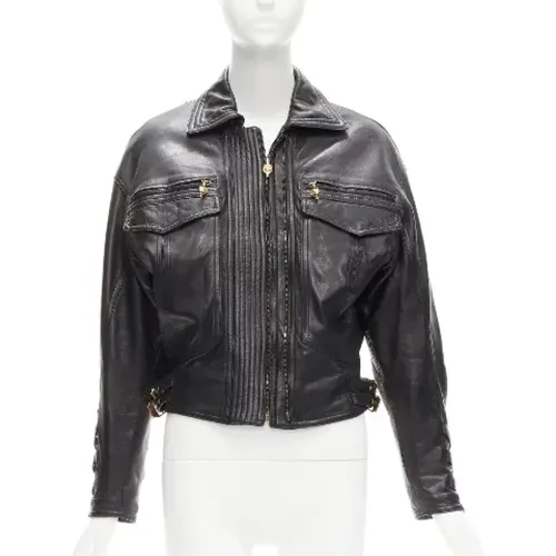 Pre-owned Leather outerwear , female, Sizes: XS - Versace Pre-owned - Modalova