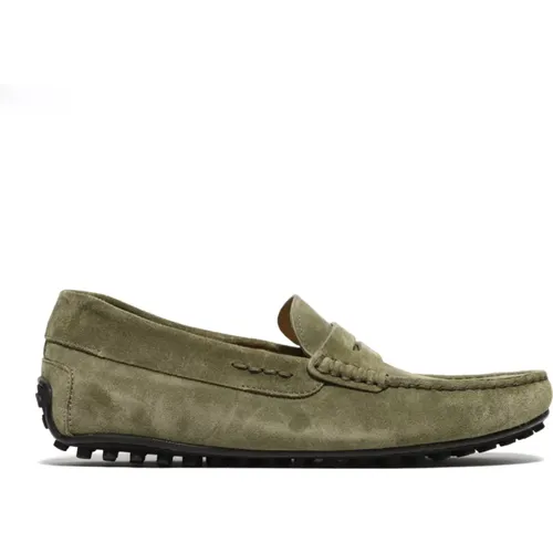 Loafers, male, , Size: 10 US Suede Moccasins - Rossano Bisconti - Modalova