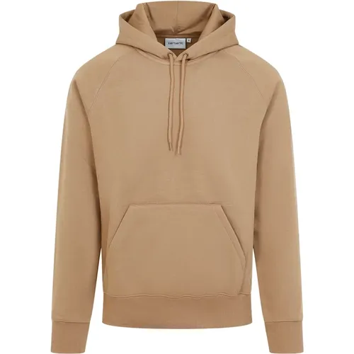 Hoodies, male, , Size: M Gold Hooded Chase Sweatshirt - Carhartt WIP - Modalova