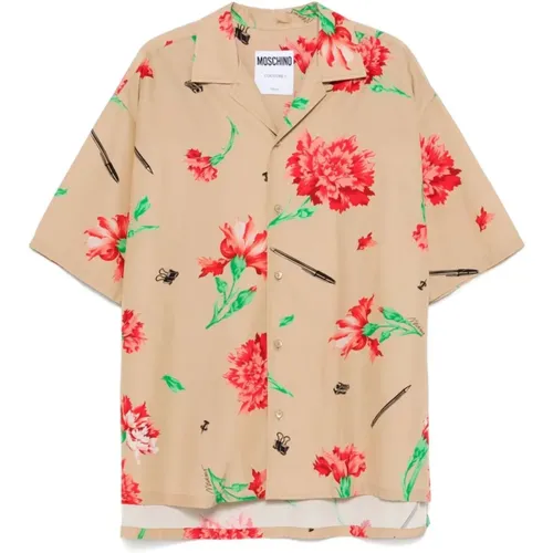 Short Sleeve Shirts, male, , Size: L Graphic Print Shirt - Moschino - Modalova