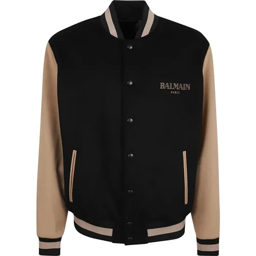 Luxuriöse Schwarze Jacke Aw24 - Balmain - Modalova