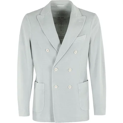 Double-Breasted Oxford Blazer , male, Sizes: L, M - Circolo 1901 - Modalova