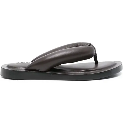 Flip Flops, female, , Size: 9 US Leather Thong Strap Sandals - Jil Sander - Modalova