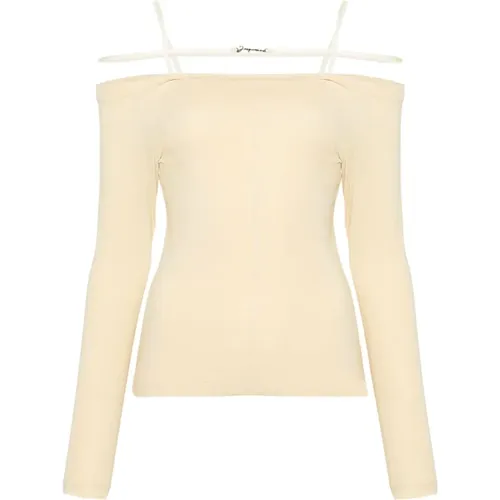 Off-shoulder Jersey Top , Damen, Größe: M - Jacquemus - Modalova