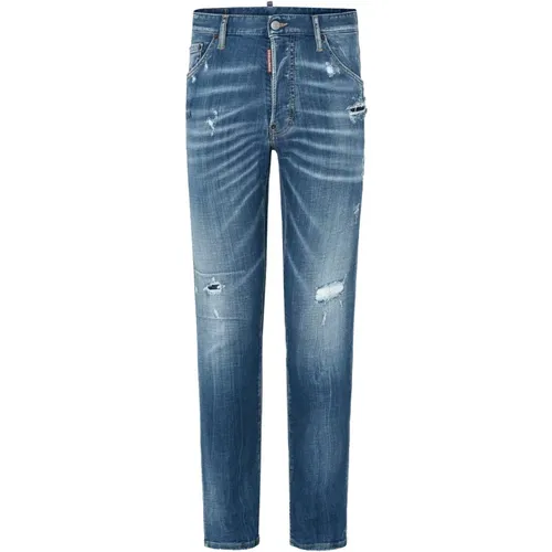 Slim-fit Jeans,Blaue Slim Fit Jeans - Dsquared2 - Modalova