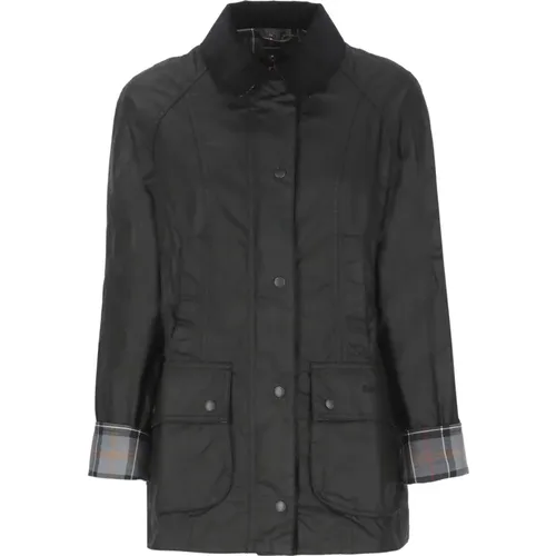 Light Jackets, female, , Size: L Beadnell Waxed Jacket - Barbour - Modalova