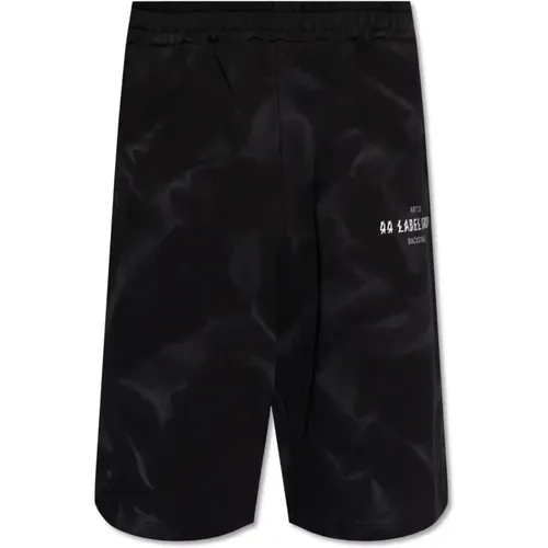 Cotton shorts with print , male, Sizes: S, M - 44 Label Group - Modalova