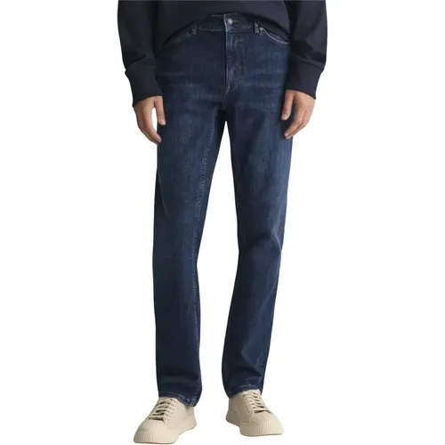 Slim-fit Jeans , male, Sizes: W34, W33, W36, W32, W31, W30 - Gant - Modalova