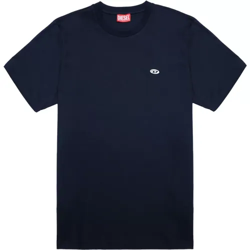 T-Shirt mit ovalem D-Patch , Herren, Größe: M - Diesel - Modalova