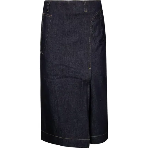 Denim Skirts, female, , Size: XS Denim Wrap Skirt - Victoria Beckham - Modalova