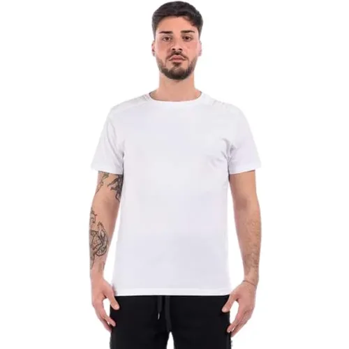 Weiß Baumwolle Regular Fit T-Shirt , Herren, Größe: XL - Moschino - Modalova