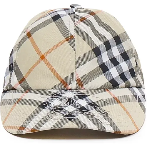 Caps, unisex, , Size: S Check Baseball Hat with EKD Detail - Burberry - Modalova