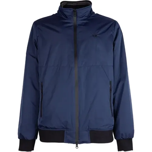 Blaue Polyesterjacke Mantel , Herren, Größe: 2Xl/3Xl - LA MARTINA - Modalova