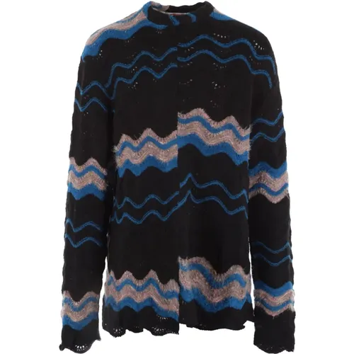 Schwarzer Broken Waves Pullover , Herren, Größe: XL - Vitelli - Modalova