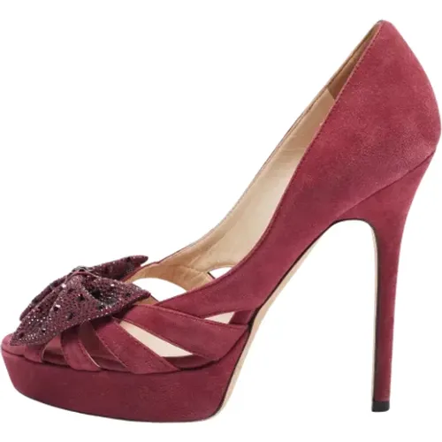 Pre-owned Pumps, female, , Size: 6 US Pre-owned Suede heels - Jimmy Choo Pre-owned - Modalova