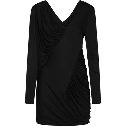 Draped Jersey Dress , female, Sizes: XS, M, S - Saint Laurent - Modalova