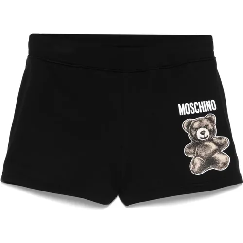 Short Shorts, female, , Size: S Drawstring Waist Shorts with Logo - Moschino - Modalova