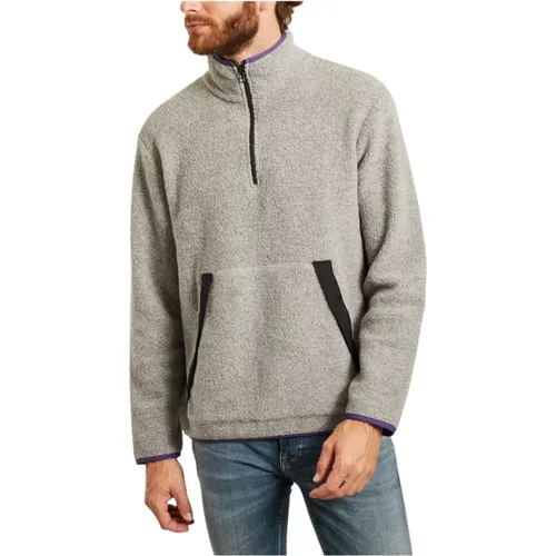 Turtlenecks, male, , Size: L Fleece Pullover - closed - Modalova