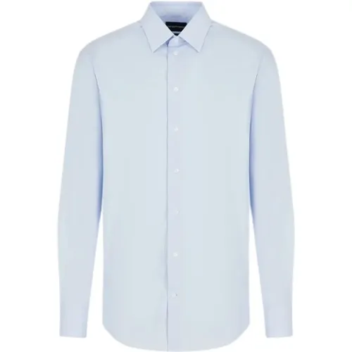 Formal Shirts, male, , Size: 7XL Italian Collar Poplin Shirt - Emporio Armani - Modalova