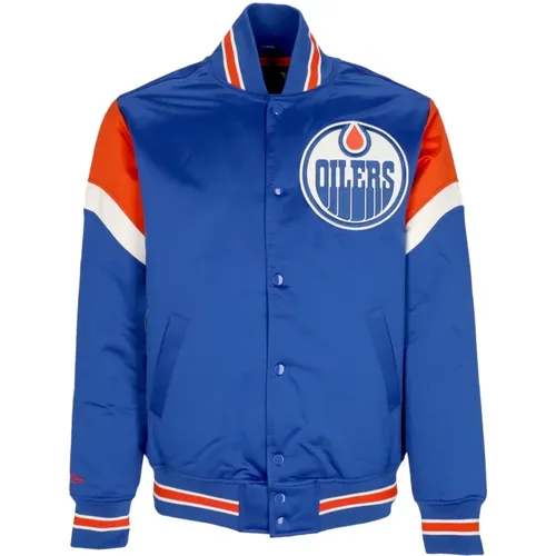 Bomber Jackets, male, , Size: S Edmonton Oilers Bomber Jacket NHL Team - Mitchell & Ness - Modalova