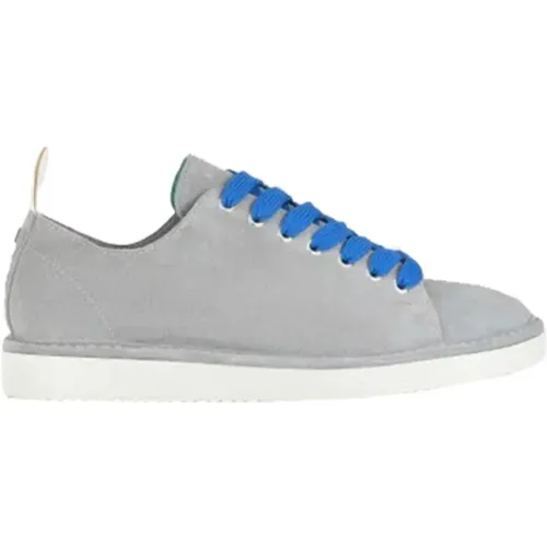 Grey Suede Lace-Up Sneakers , male, Sizes: 12 UK, 7 UK, 8 UK, 10 UK - Panchic - Modalova