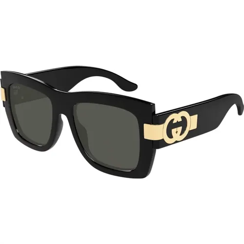 Grey Sunglasses with Injected Fabric , female, Sizes: 54 MM - Gucci - Modalova