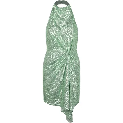 Mint Sequin Open Back Dress , female, Sizes: S, XS - Nenette - Modalova
