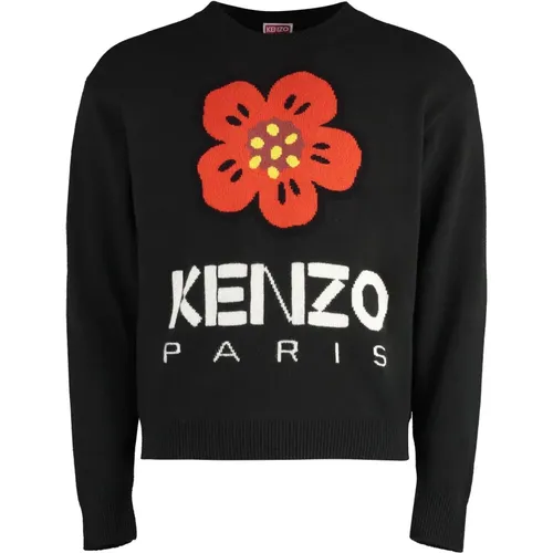 Wollpullover mit Blumenmuster , Herren, Größe: XL - Kenzo - Modalova