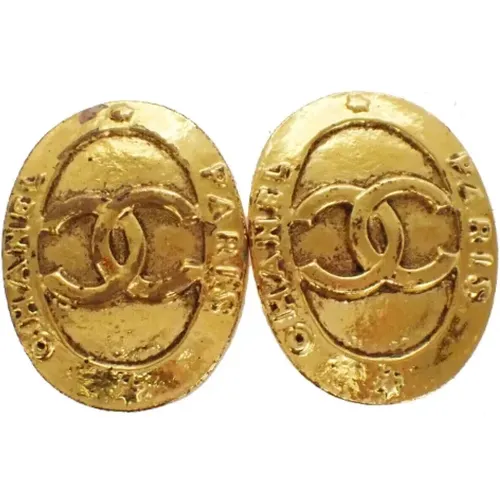 Pre-owned Jewellery, female, , Size: ONE SIZE Pre-owned Metal earrings - Chanel Vintage - Modalova