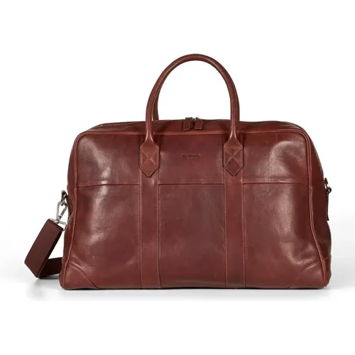 Weekend Bags, male, , Size: ONE SIZE Leather Mens Weekend Bag - Howard London - Modalova