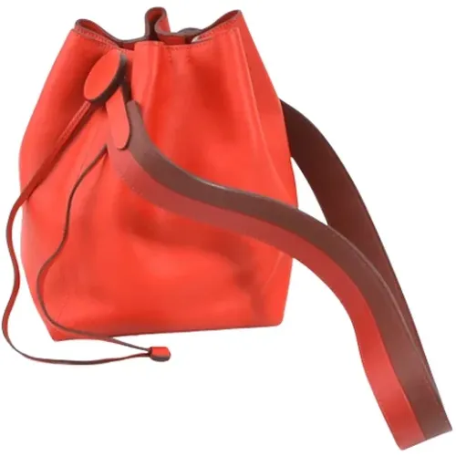 Pre-owned Bucket Bags, female, , Size: ONE SIZE Pre-owned Leather shoulder-bags - Hermès Vintage - Modalova