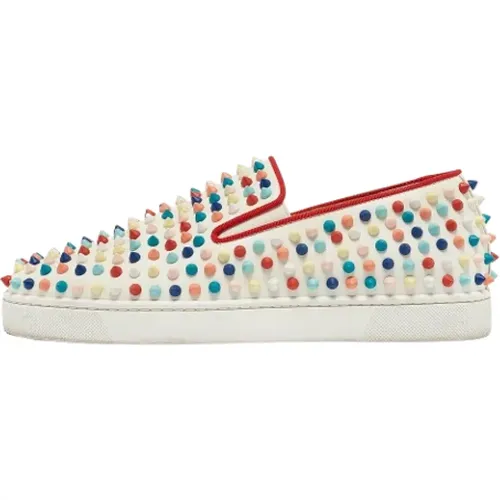 Pre-owned Sneakers, female, , Size: 10 US Pre-owned Leather sneakers - Christian Louboutin Pre-owned - Modalova