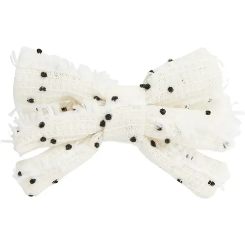 Tweed Hairbow Clip With Polka , female, Sizes: ONE SIZE - Nina Ricci - Modalova