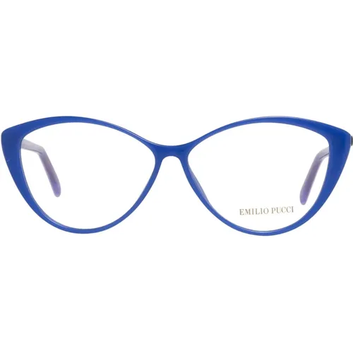 Blaue Cat Eye Optische Rahmen für Frauen , Damen, Größe: ONE Size - EMILIO PUCCI - Modalova