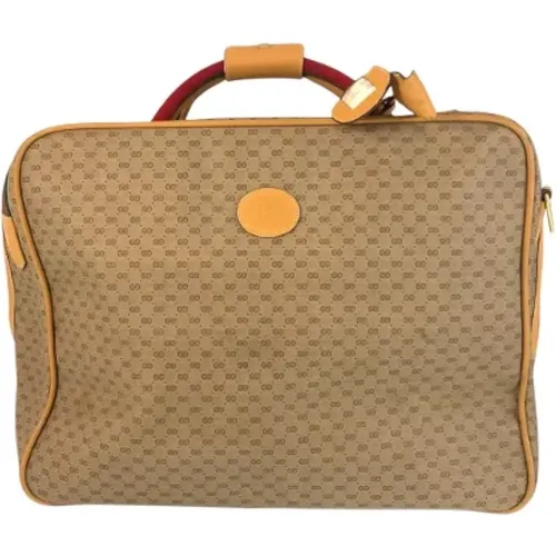 Pre-owned Weekend Bags, unisex, , Size: ONE SIZE Pre-owned Canvas Travel Bag - Gucci Vintage - Modalova