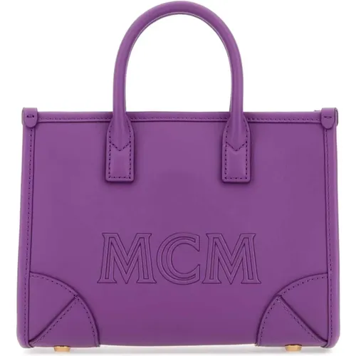 Hellviolette Leder Mini München Handtasche - MCM - Modalova