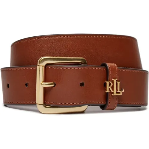 Belts, female, , Size: L Leather Logo Keeper Belt - Ralph Lauren - Modalova