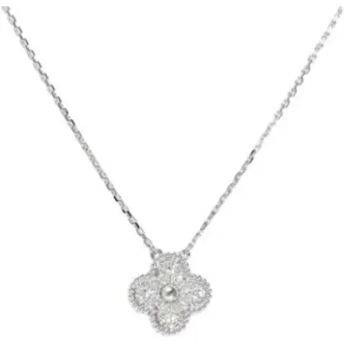 Pre-owned Jewellery, female, , Size: ONE SIZE Pre-owned White Gold necklaces - Van Cleef & Arpels Pre-owned - Modalova