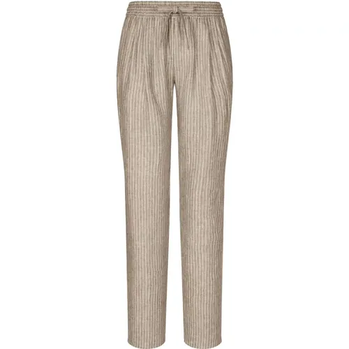 Slim-fit Trousers, male, , Size: S Linen Jogging Trousers Pinstriped - Dolce & Gabbana - Modalova