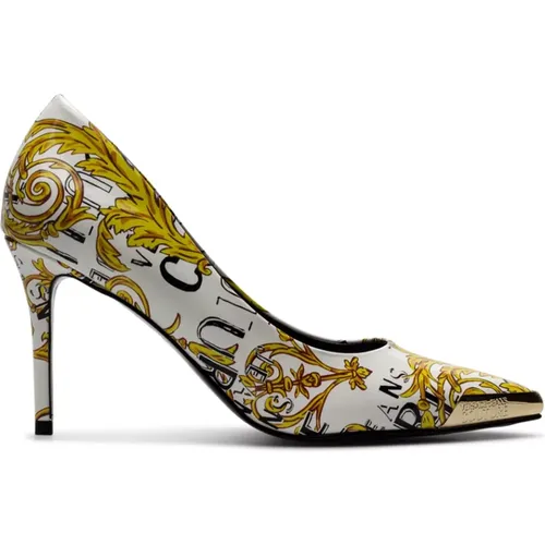 Weiße Synthetik Damenschuhe, Eleganter Stil - Versace Jeans Couture - Modalova