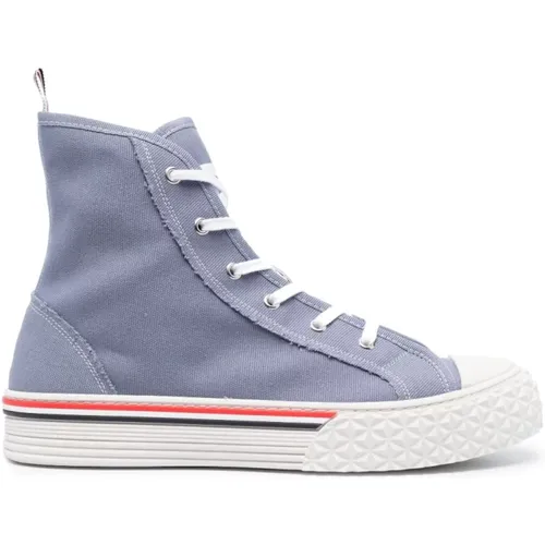 Blaue RWB-Stripe High-Top Sneakers - Thom Browne - Modalova
