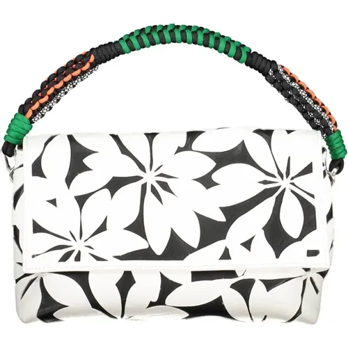 Cross Body Bags, female, , Size: ONE SIZE White Shoulder Bag with Contrasting Details - Desigual - Modalova