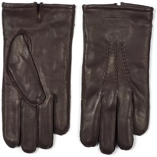 Gloves, male, , Size: L Dark Leather Gloves for Men - Howard London - Modalova