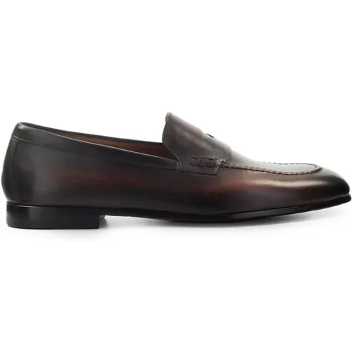 Gealterte Lederloafers , Herren, Größe: 42 1/2 EU - Doucal's - Modalova